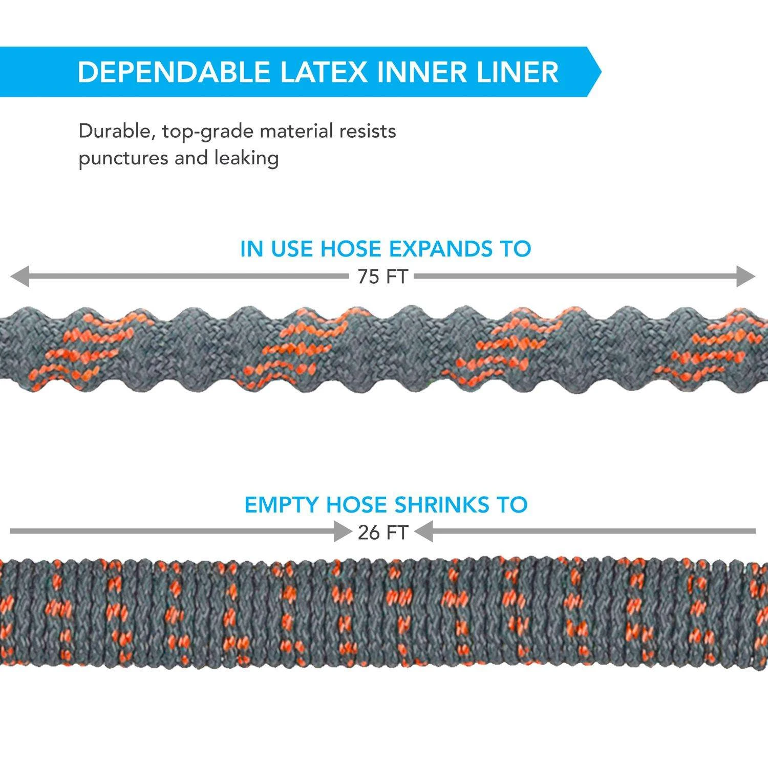 Hydrotech 5/8 In. D X 75 Ft. L Medium Duty Expandable Lightweight Garden Hose 7 Hydrotech 5/8 In. D X 75 Ft. L Medium Duty Expandable Lightweight Garden Hose - Image 5
