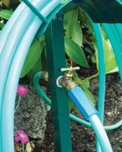 Yard Butler 150 Ft. Green Free Standing Hose Hanger With Faucet -Watering Zone 145f3f6d 45a7 45a4 91c4 98c799a4b94f