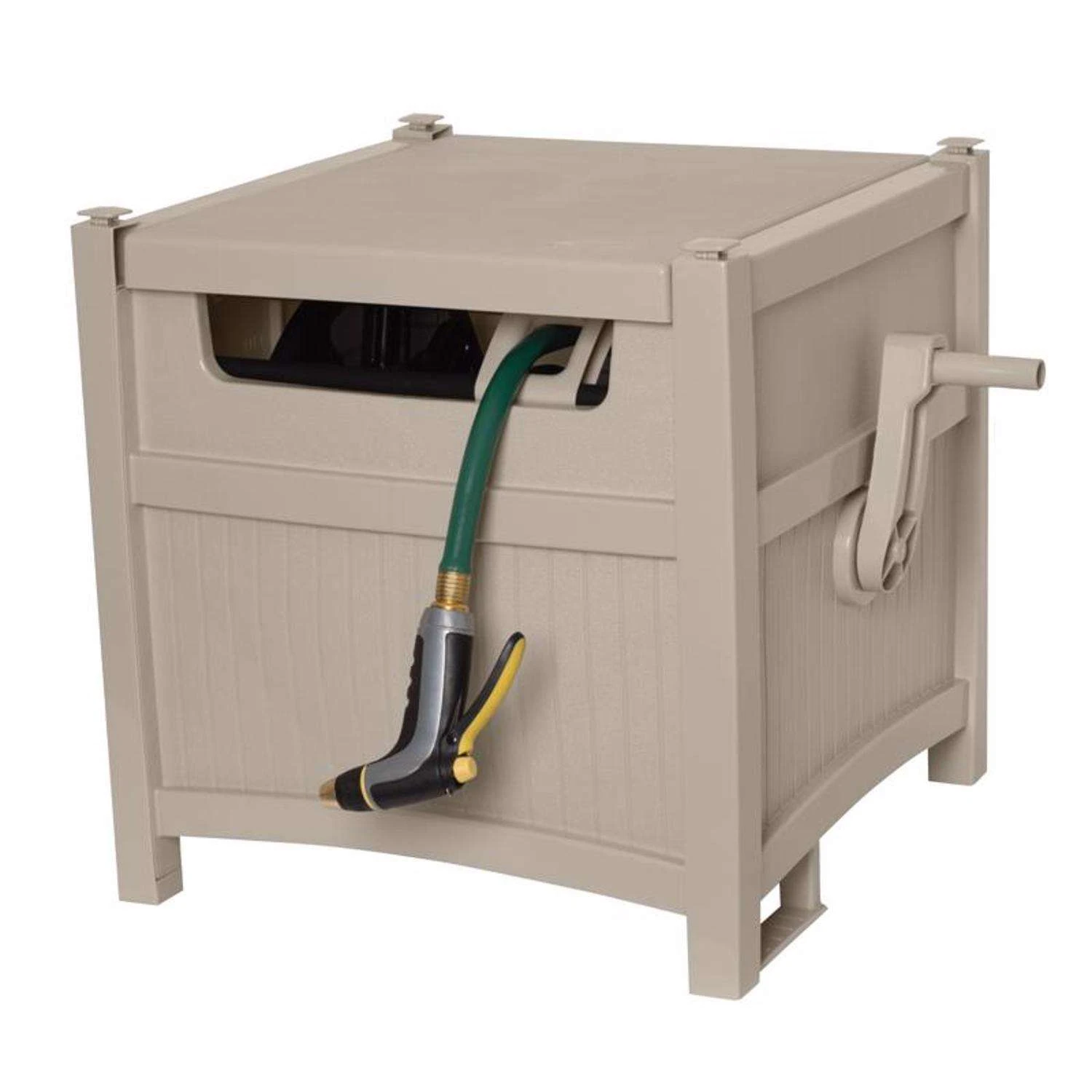 Suncast Slide Trak 225 Ft. Beige Retractable Free Standing Hideaway Hose Reel 3 Suncast Slide Trak 225 Ft. Beige Retractable Free Standing Hideaway Hose Reel