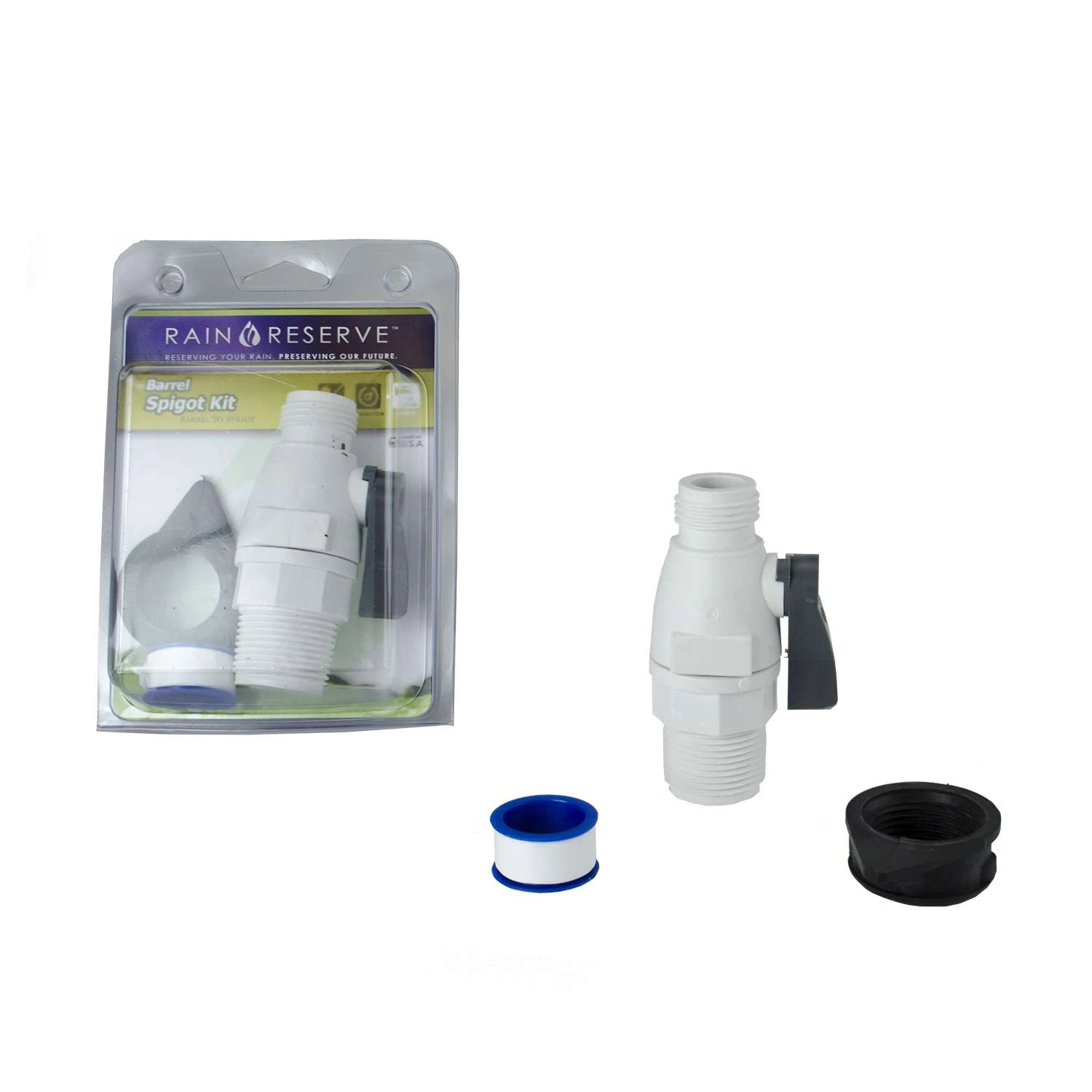 Rain Reserve White Spigot Kit Plastic 3 Rain Reserve White Spigot Kit Plastic