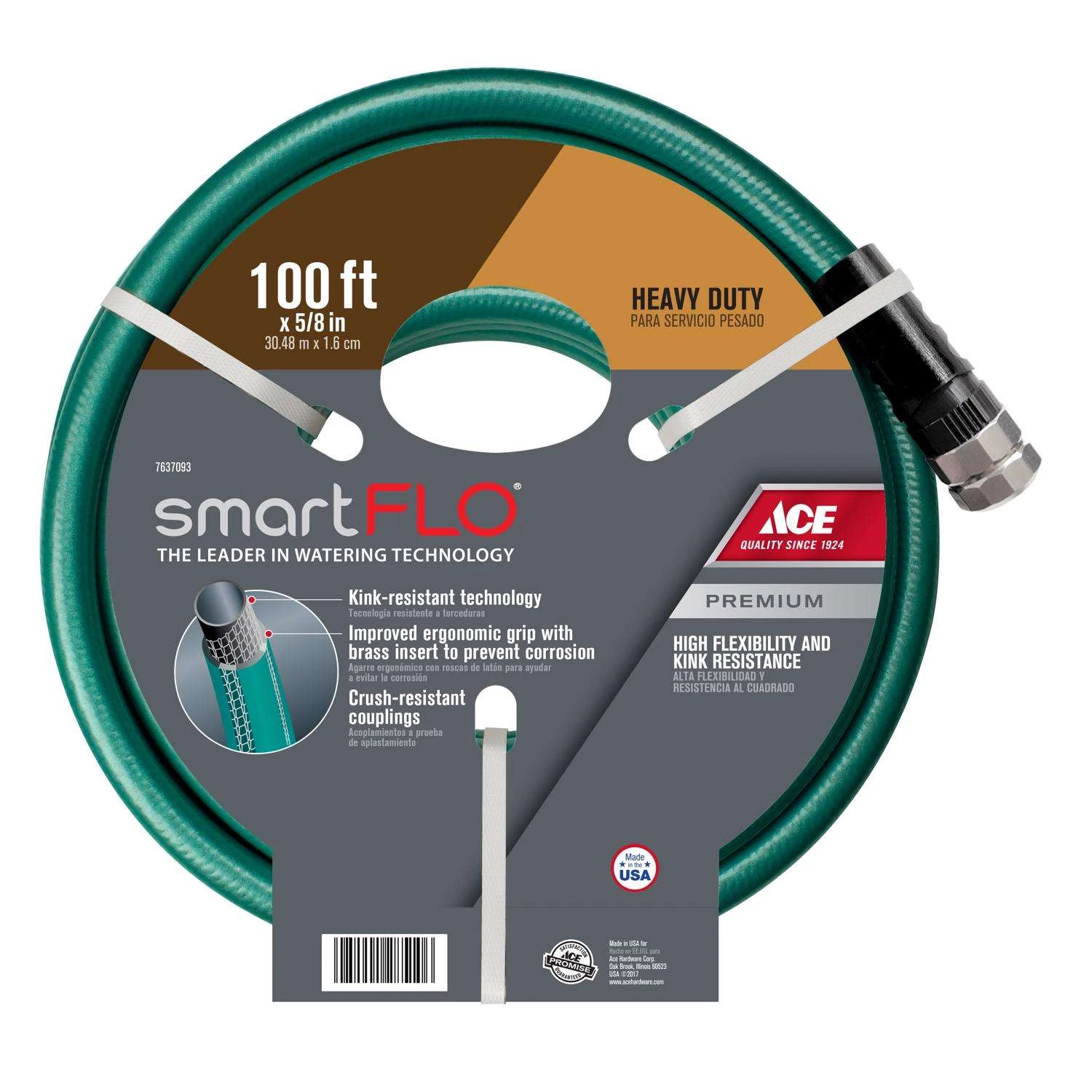 Ace SmartFlo 5/8 In. D X 100 Ft. L Heavy Duty Garden Hose 3 Ace SmartFlo 5/8 In. D X 100 Ft. L Heavy Duty Garden Hose