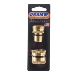 Dramm 3/4 In. Brass Threaded Quick Connector Hose Set