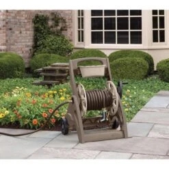 Suncast Smart Tube 225 Ft. Taupe Retractable Wheeled Hose Reel Cart -Watering Zone 400eab4a 317c 4a9a 9190 2bcfa56ae5b2