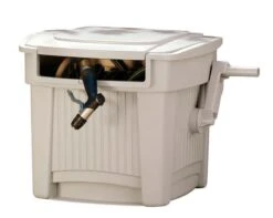 Suncast 100 Ft. Beige Retractable Free Standing Hideaway Hose Reel