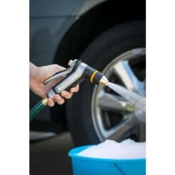 Melnor 2 Pattern Adjustable Jet Stream Metal Heavy-Duty Hose Nozzle -Watering Zone 6904367f 6522 4ddf 8130 20f37b676d78