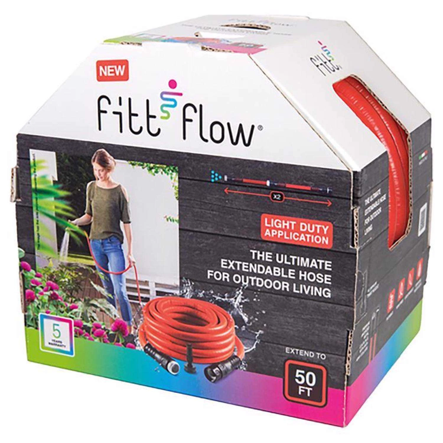 Fitt Flow 1/2 In. D X 50 Ft. L Light Duty Garden Hose 4 Fitt Flow 1/2 In. D X 50 Ft. L Light Duty Garden Hose - Image 2