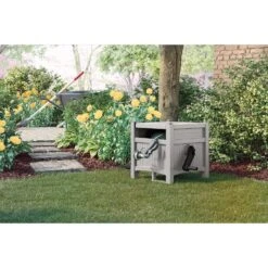 Suncast 100 Ft. Gray Free Standing Hideaway Hose Reel -Watering Zone 700ee2ec 0022 4e32 bf32 dc497fe4479b