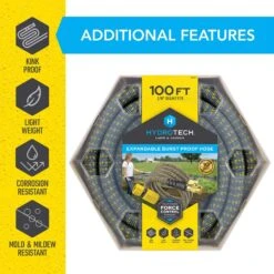 Hydrotech 5/8 In. D X 100 Ft. L Medium Duty Expandable Lightweight Garden Hose -Watering Zone 7a08c727 59e7 4494 9be7 f2a3c2586359