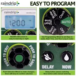 Raindrip Programmable 1 Zone Digital Water Timer 21 Raindrip Programmable 1 Zone Digital Water Timer -Watering Zone 9a341655 8839 4f65 8a4d a91349c59725
