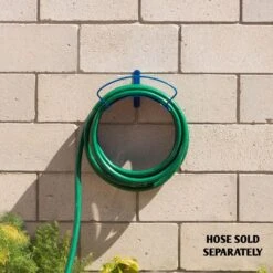 Yard Butler 125 Ft. Blue Wall Mounted Hose Hanger -Watering Zone aad9bf2b ffde 4fa6 90fd ef7af5ffa8d1