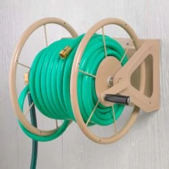 Liberty Garden 200 Ft. Beige Wall Mounted Hose Reel -Watering Zone abaa6fc2 ade4 41df ba5a 03e72840c632