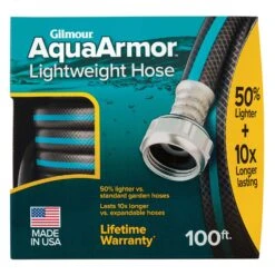 Gilmour AquaArmor 1/2 In. D X 100 Ft. L Expandable Lightweight Garden Hose -Watering Zone b09dbb5e 7342 49eb a938 4771046eb224