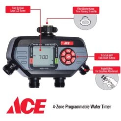 Ace HydroLogic Programmable 4 Zone Digital Water Timer 15 Ace HydroLogic Programmable 4 Zone Digital Water Timer -Watering Zone c8741482 9289 4b02 aee5 d4d1b39db1b2