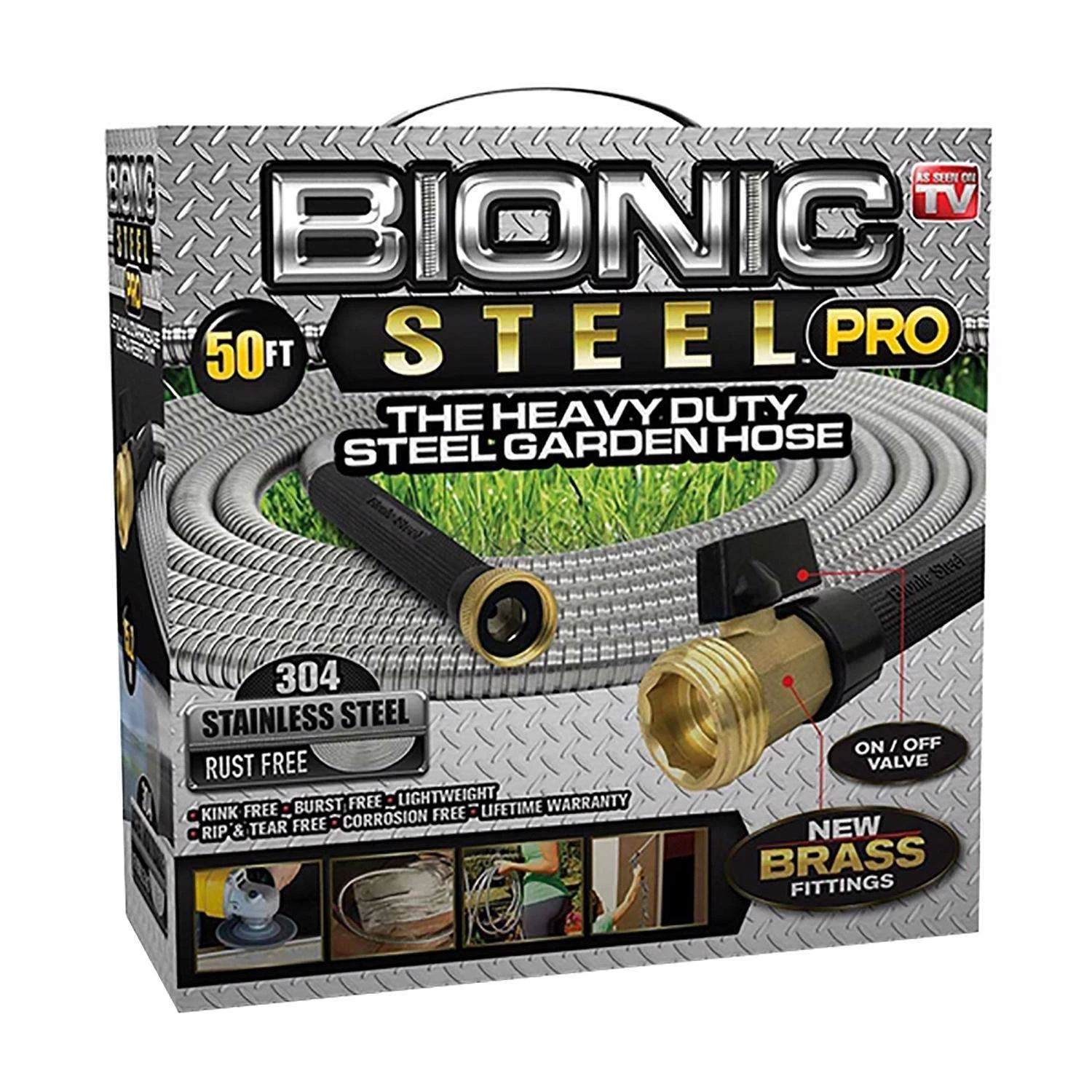 Bionic Steel Pro 5/8 In. D X 50 Ft. L Heavy Duty Commercial Grade Garden Hose 3 Bionic Steel Pro 5/8 In. D X 50 Ft. L Heavy Duty Commercial Grade Garden Hose