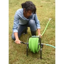 Yard Butler 75 Ft. Silver Free Standing Hose Reel 9 Yard Butler 75 Ft. Silver Free Standing Hose Reel -Watering Zone e7fb9381 1512 4820 8a95 cf4f3077ce11